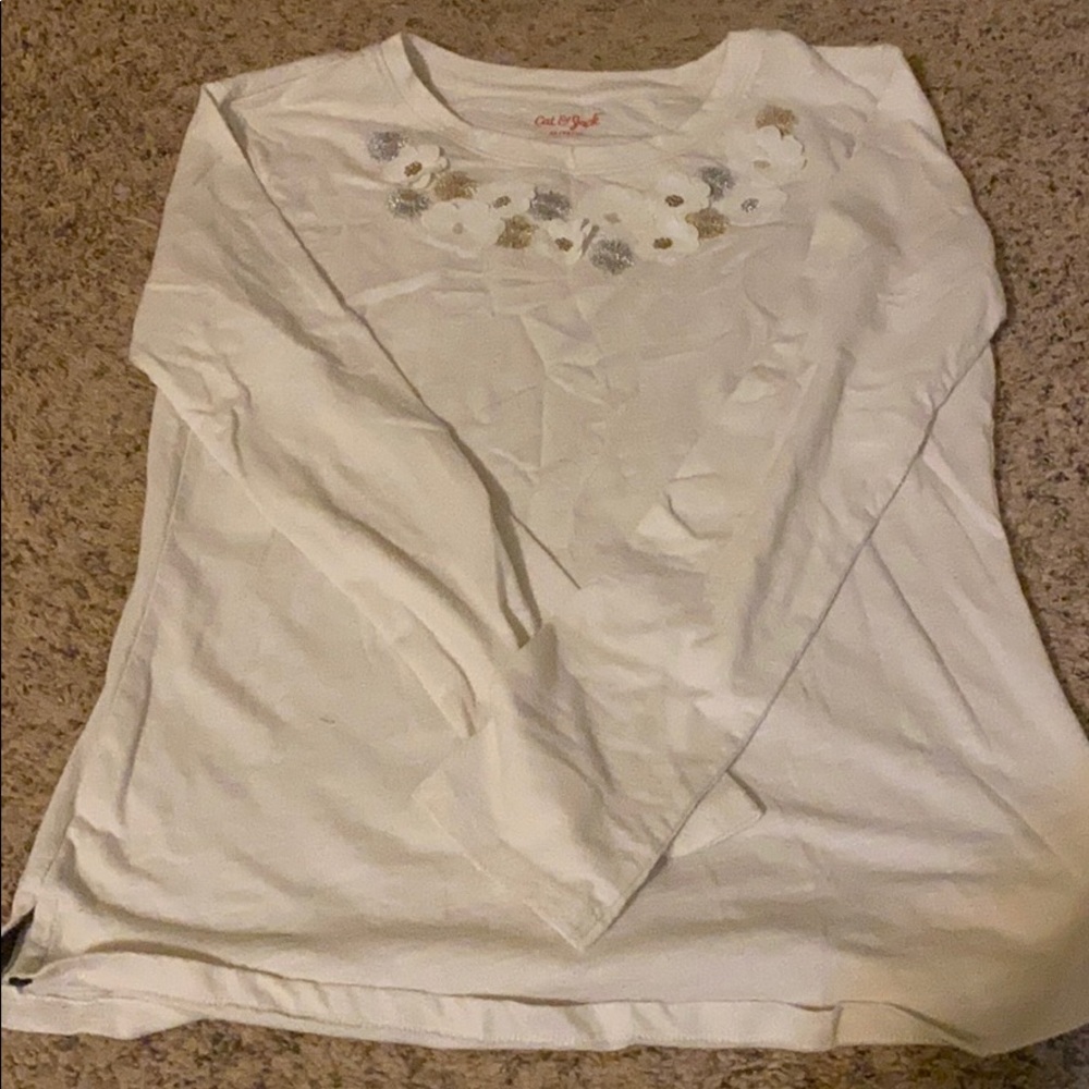 Cat & Jack white festive long sleeve